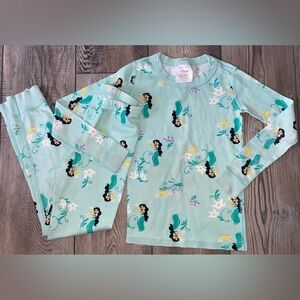 Hannah Andersson Organic Disney Princess Jasmine 2pc Pajamas Set Girl’s Size 6 7